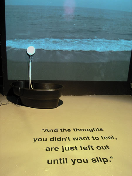 "... until you slip" - A BOX 1035 multimedia installation (Alysse Stepanian & Philip Mantione) at the Islip Art Museum in New York.