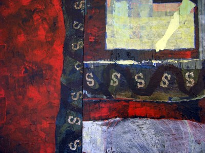 "Red" painting detail by Alysse Stepanian